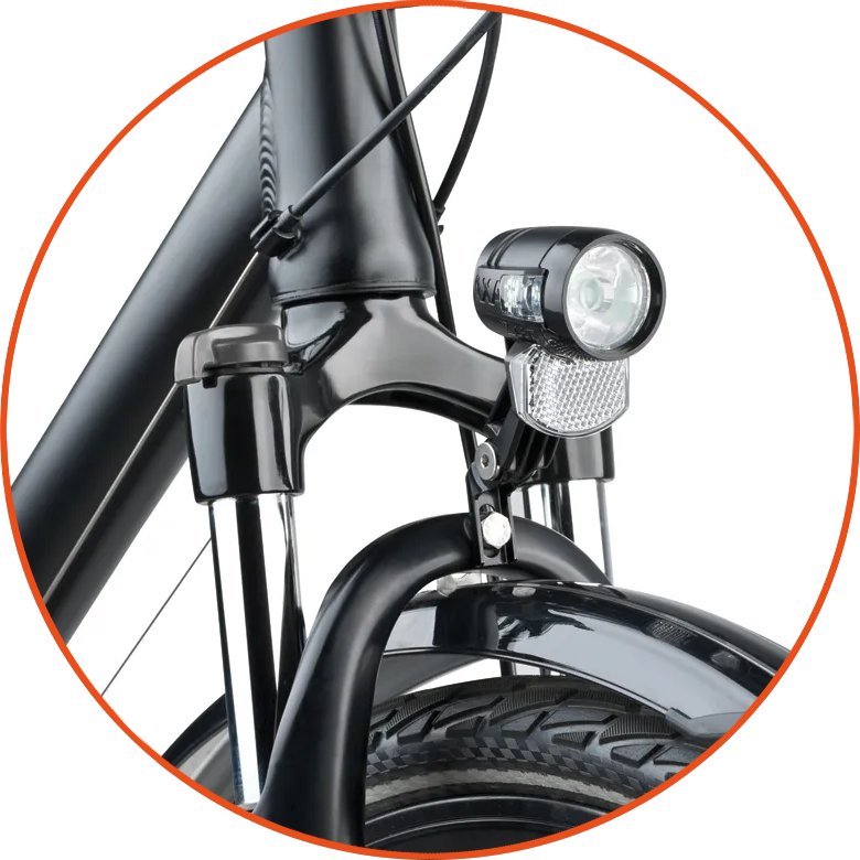 Przednia lampka rowerowa Axa Blueline 30 E-Bike 6-12V 30 Lux