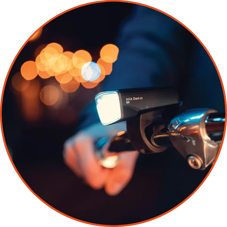 Przednia lampka rowerowa AXA Dwn 50 USB