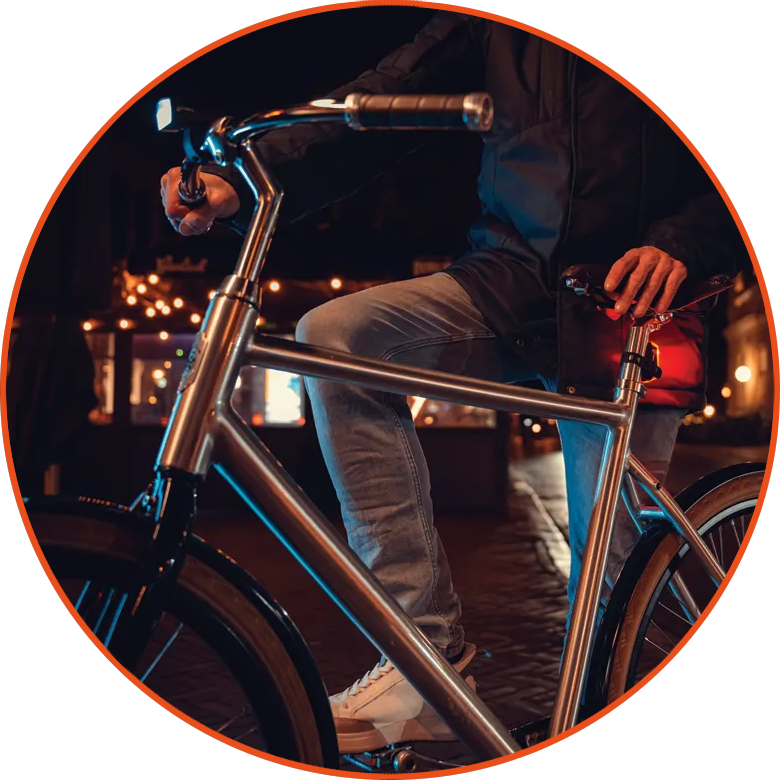 Zestaw lampek rowerowych Axa DWN70 Set USB 70 Lux