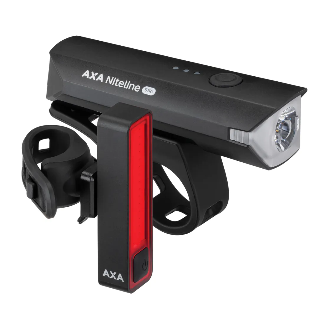 Zestaw lampek rowerowych AXA Niteline 550 USB