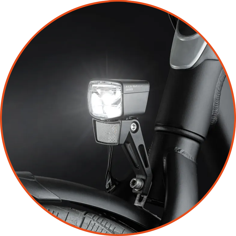 Przednia lampka rowerowa Axa NXT80 E-Bike 6-12V 80 Lux