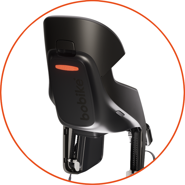 Tylny fotelik rowerowy odchylany Bobike Evolve Maxi Reclinable - do ramy