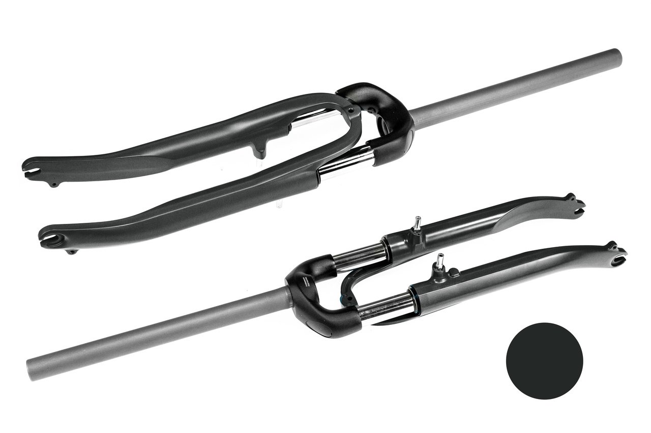 Amortyzowany przedni widelec rowerowy Gazelle Arroyo Black/Jungle Green