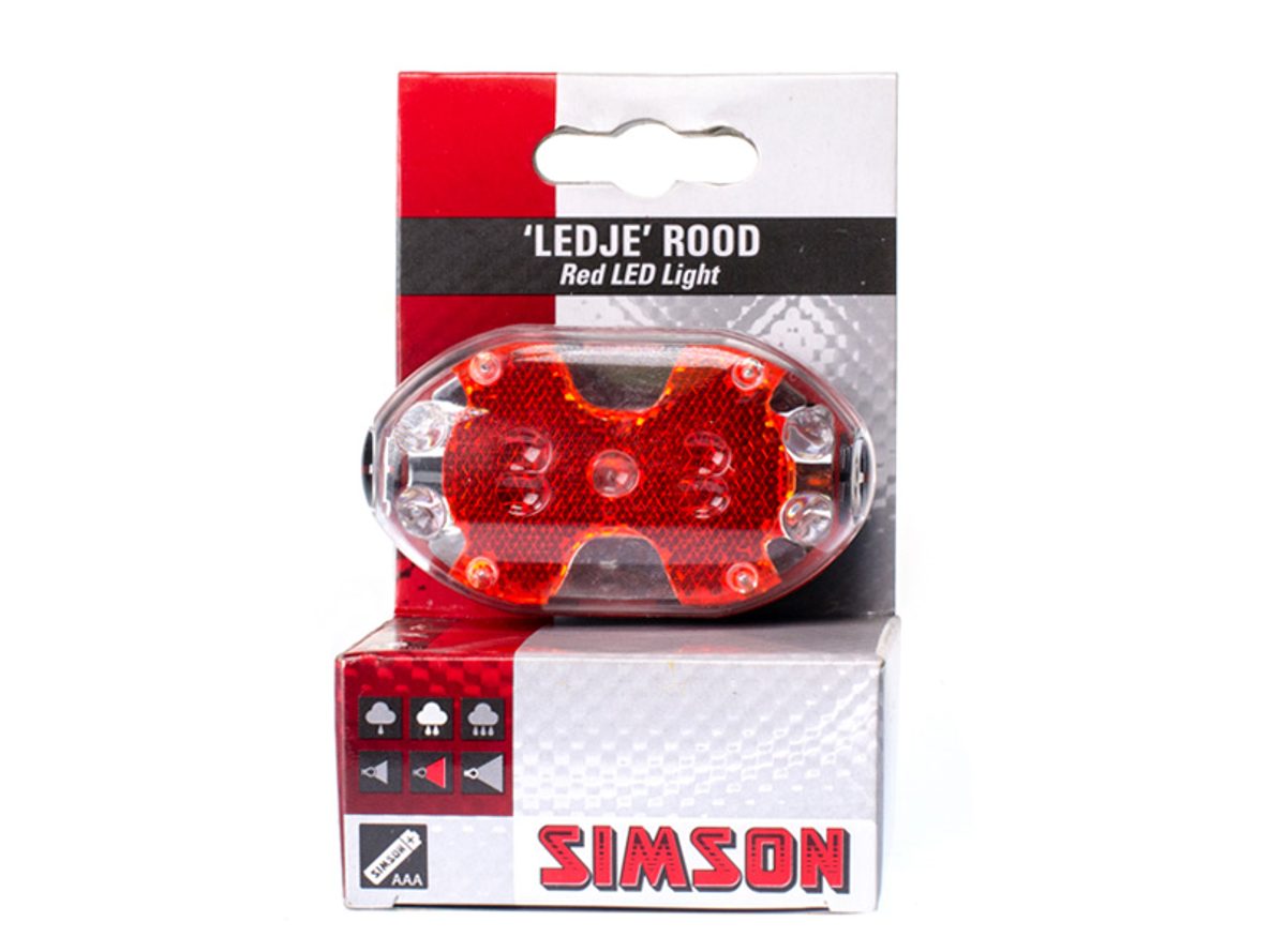 Tylna lampka rowerowa SIMSON Ledje