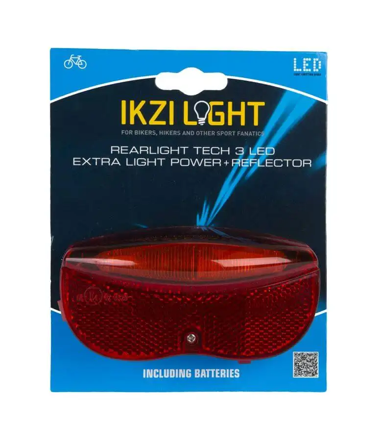Tylna lampka rowerowa IKZI Light na bagażnik 50 mm