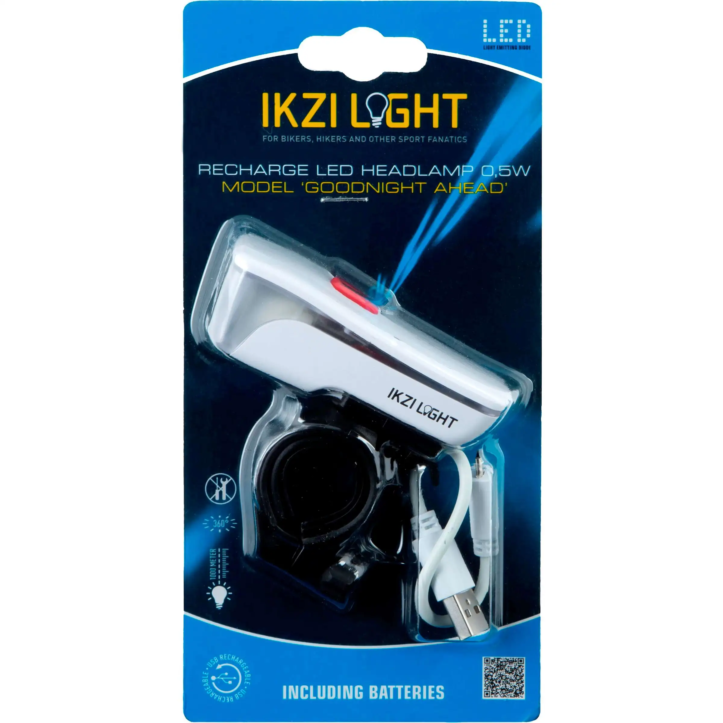 Przednia lampka rowerowa IKZI Light Goodnight 10 LUX USB