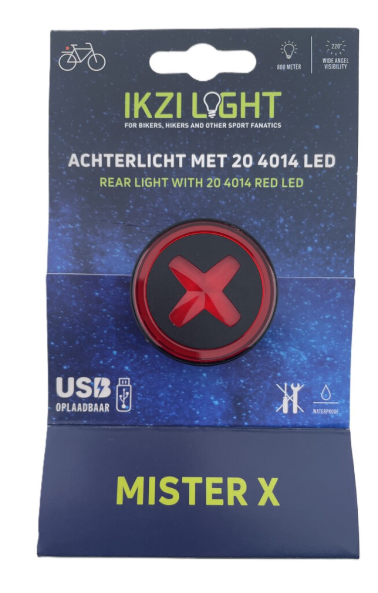 Tylna lampka rowerowa IKZI Light Mr. X USB