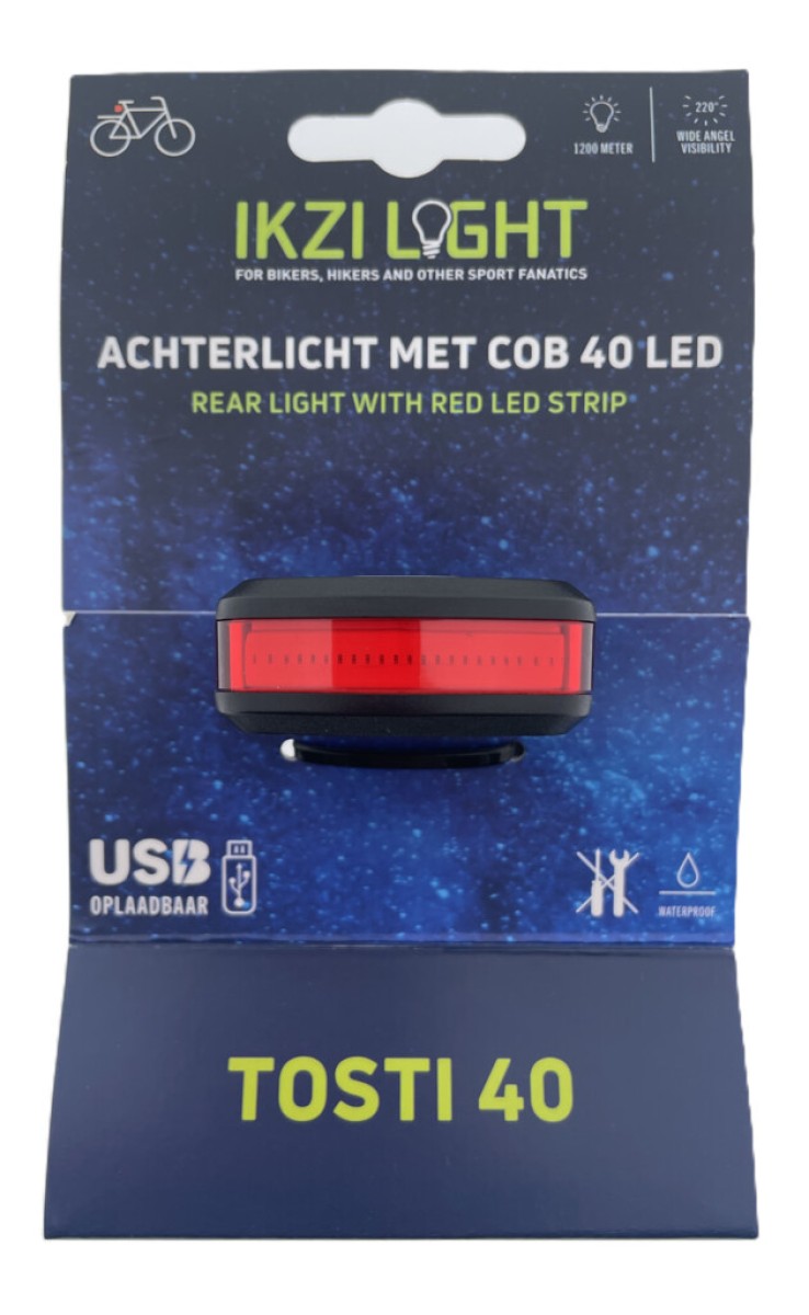 Tylna lampka rowerowa IKZI Light Tosti 40 USB