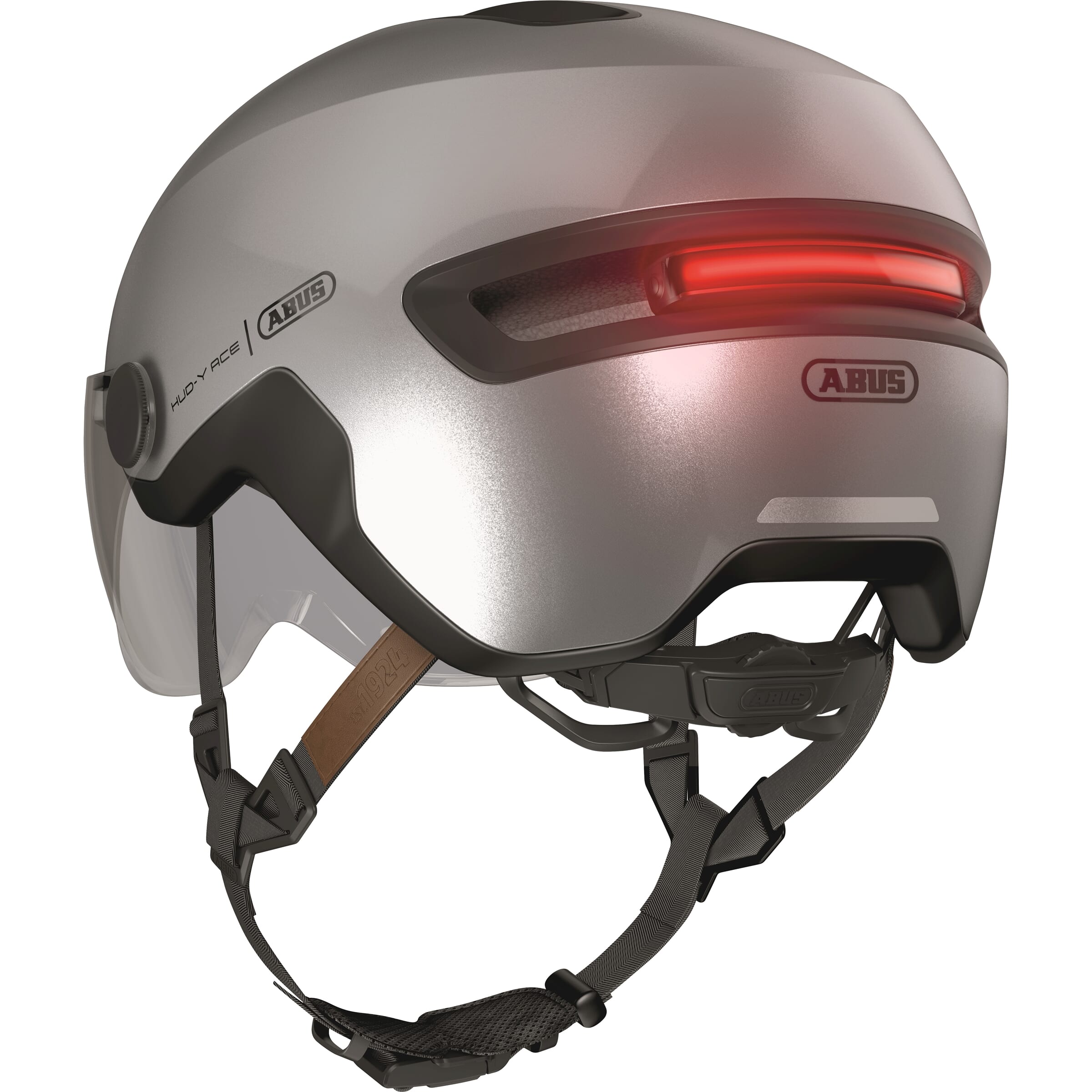 Kask rowerowy Abus HUD-Y ACE Gleam Silver 