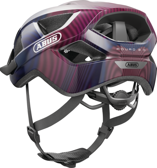 Kask rowerowy Abus 3.0 LED Purple Waves