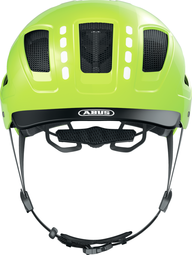 Kask rowerowy Abus Hyban 2.0 LED Signal Yellow Shiny