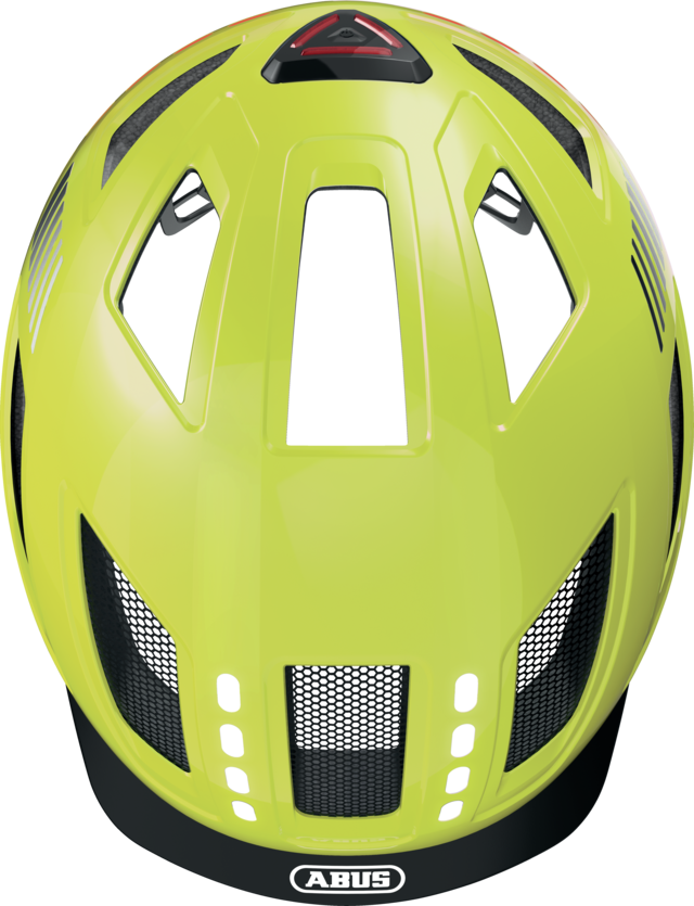 Kask rowerowy Abus Hyban 2.0 LED Signal Yellow Shiny