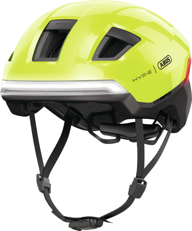 Kask rowerowy z kierunkowskazami Abus Hyp-E Signal Yellow