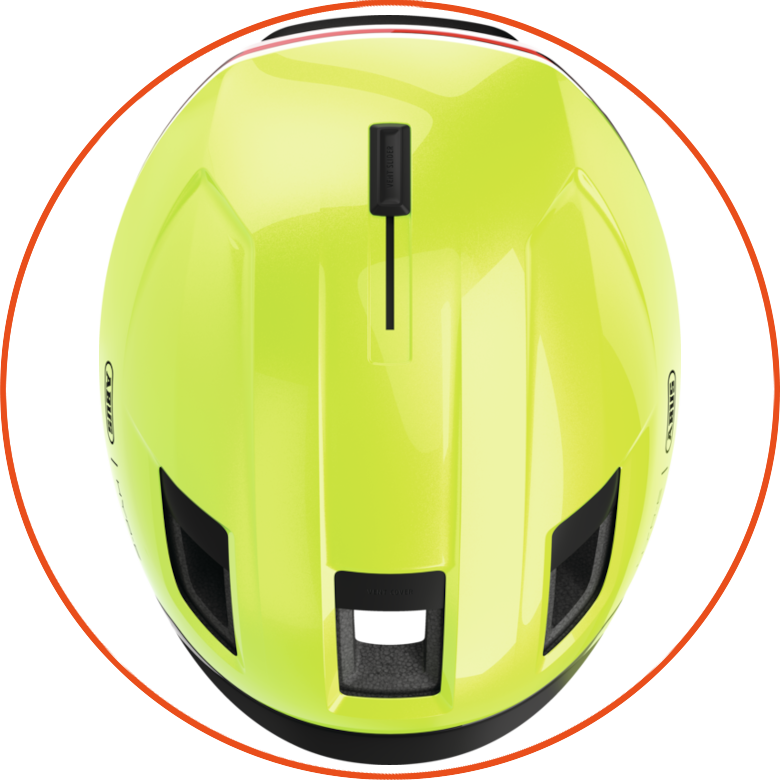 Kask rowerowy z kierunkowskazami Abus Hyp-E Signal Yellow