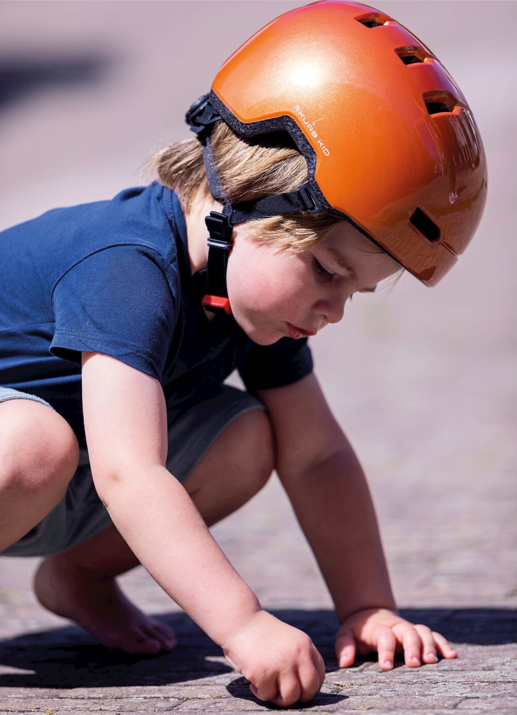 Dziecięcy kask rowerowy Abus Skurb Kid Goldfish Orange