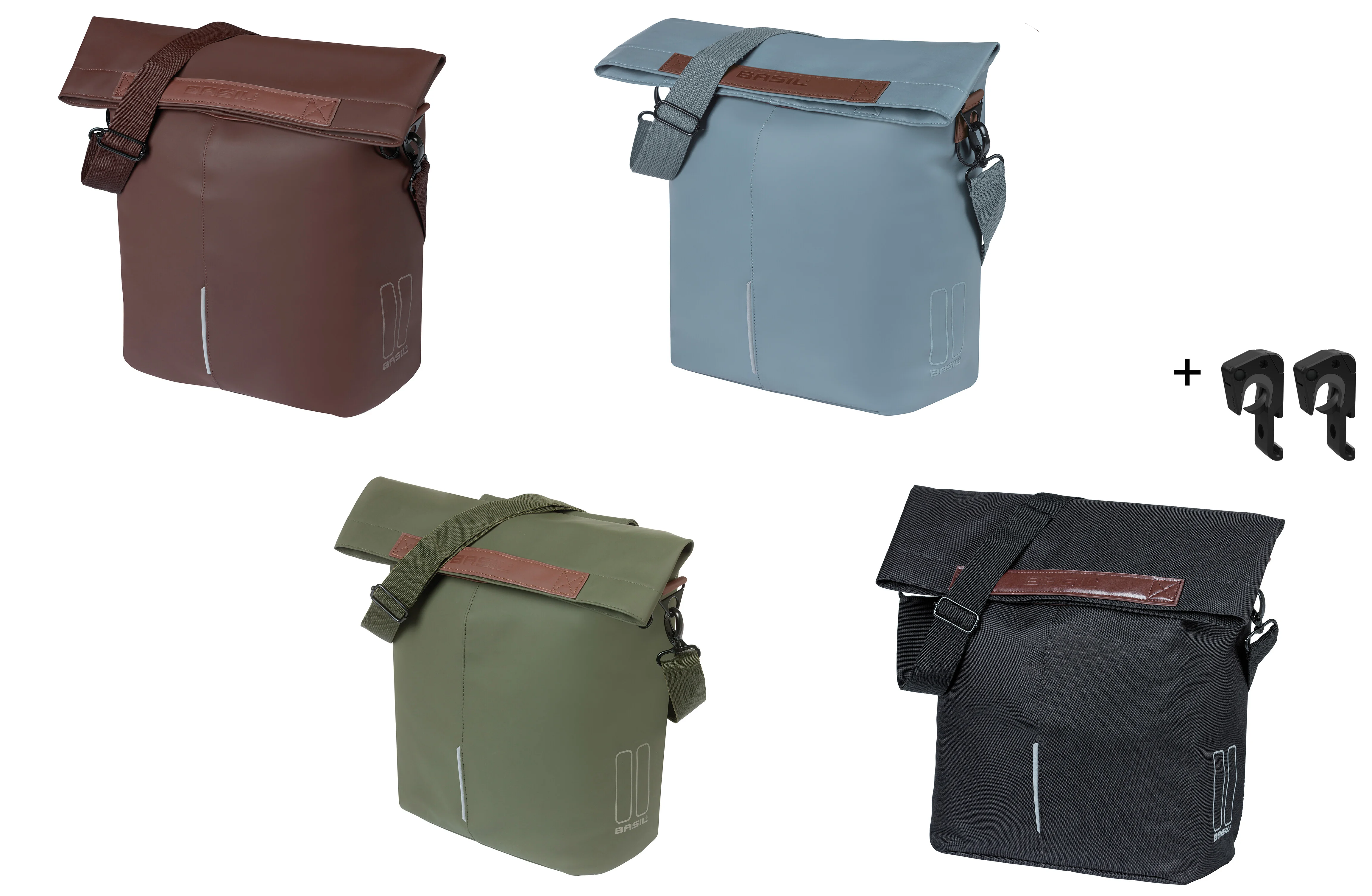 Pojedyncza sakwa rowerowa Basil City 14-16L MIK Hooks