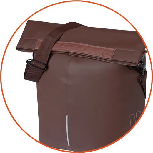 Pojedyncza sakwa rowerowa Basil City 14-16L MIK Hooks