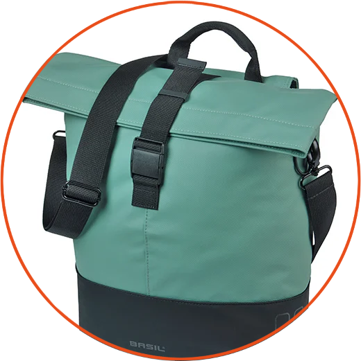Pojedyncza sakwa rowerowa Basil Cove 14-16L MIK Hooks