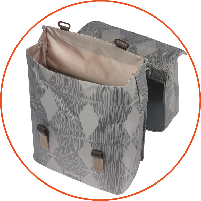 Podwójna sakwa rowerowa Basil Elegance 40-49L MIK 2.0