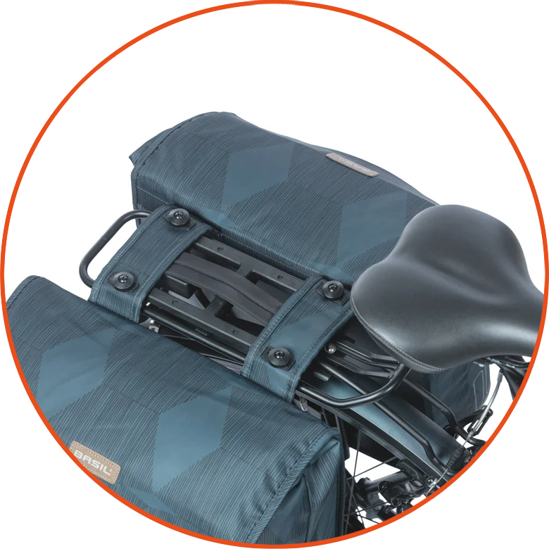Podwójna sakwa rowerowa Basil Elegance 40-49L MIK 2.0