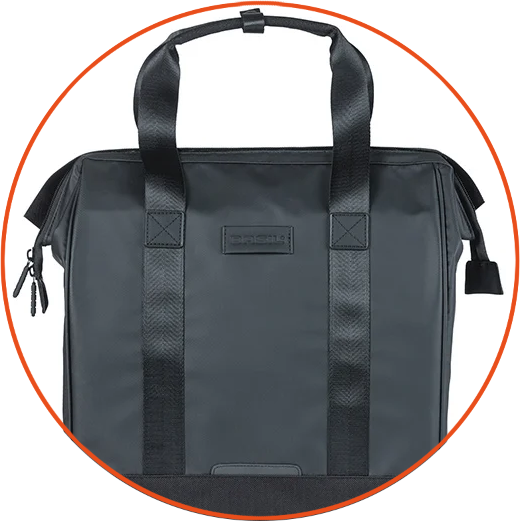 Pojedyncza sakwa rowerowa Basil Grand Tarpaulin 23L MIK Hooks