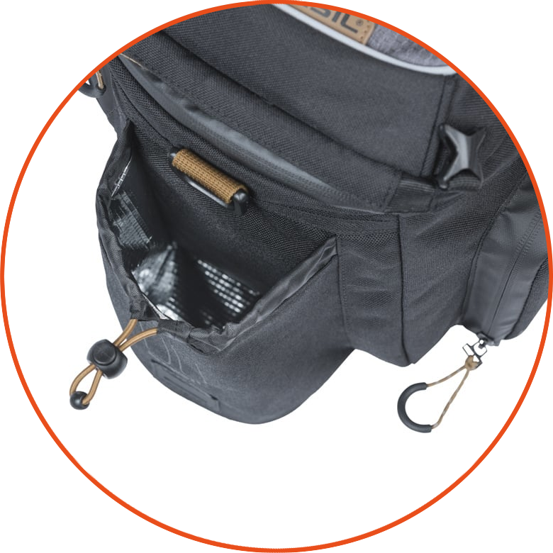Sakwa na tylny bagażnik rowerowy Basil Miles XL Pro MIK 2.0 Black Slate