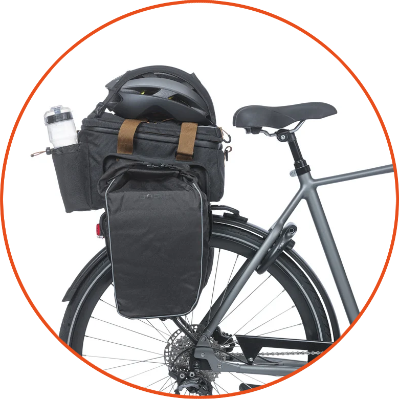 Sakwa na tylny bagażnik rowerowy Basil Miles XL Pro MIK 2.0 Black Slate
