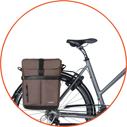 Pojedyncza sakwa rowerowa Basil Move Commuter 15L MIK Hooks
