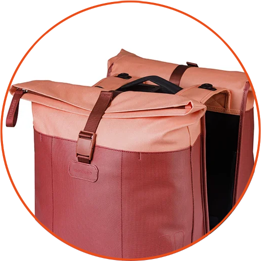 Podwójna sakwa rowerowa Basil Vive 28-35L MIK 2.0