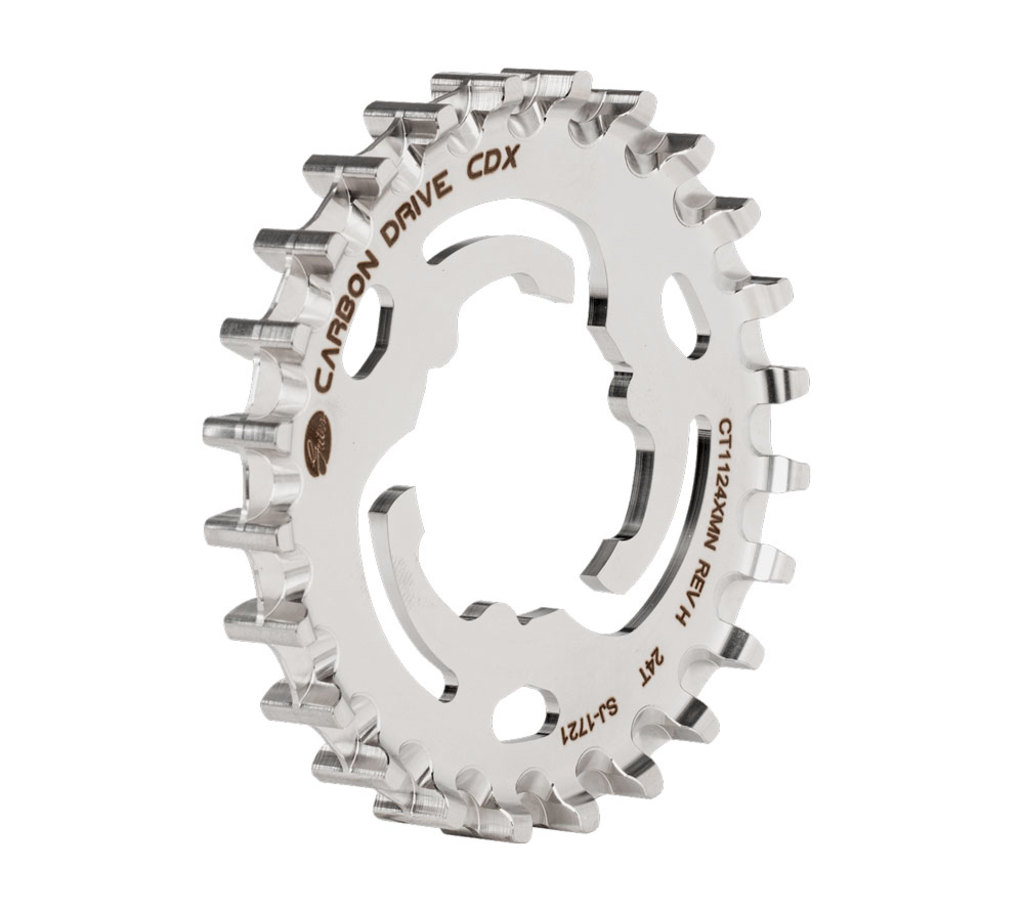 Tylna zębatka rowerowa Gates Carbon Drive CDX Shimano/Sram RVS Silver 24T