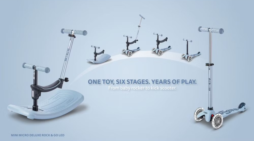 Jeździk i hulajnoga Mini2Grow Micro Deluxe Magic LED 2.0