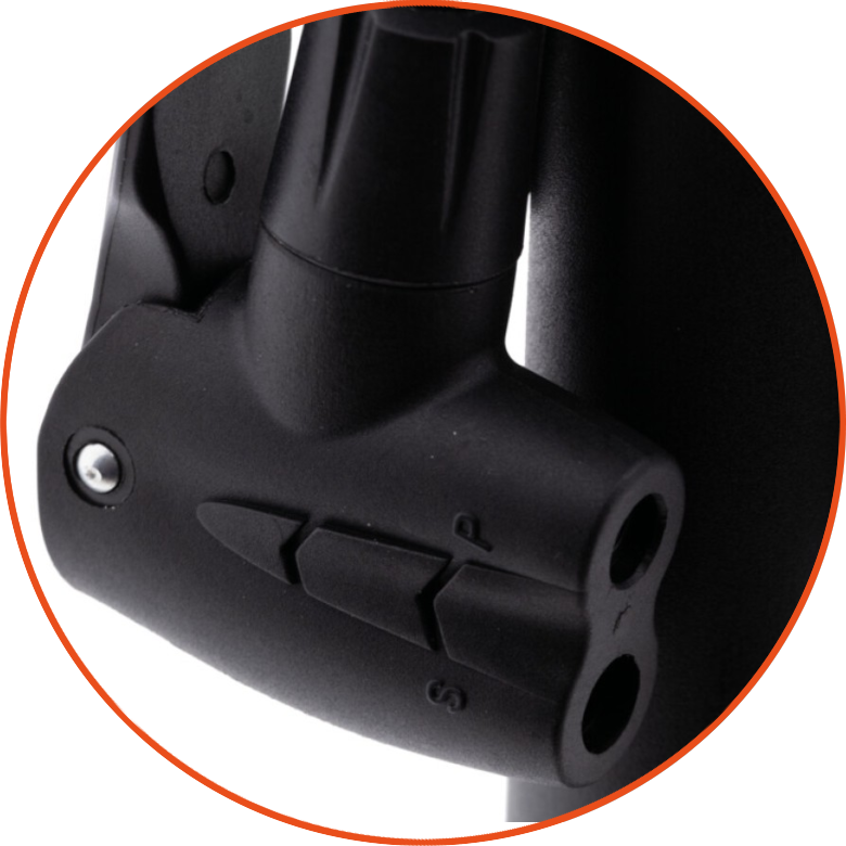 Pompka podłogowa Mirage z manometrem, głowicą DualHead i adapterami