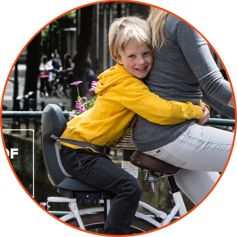 Fotelik rowerowy Polisport Guppy Junior do 35 kg Szary