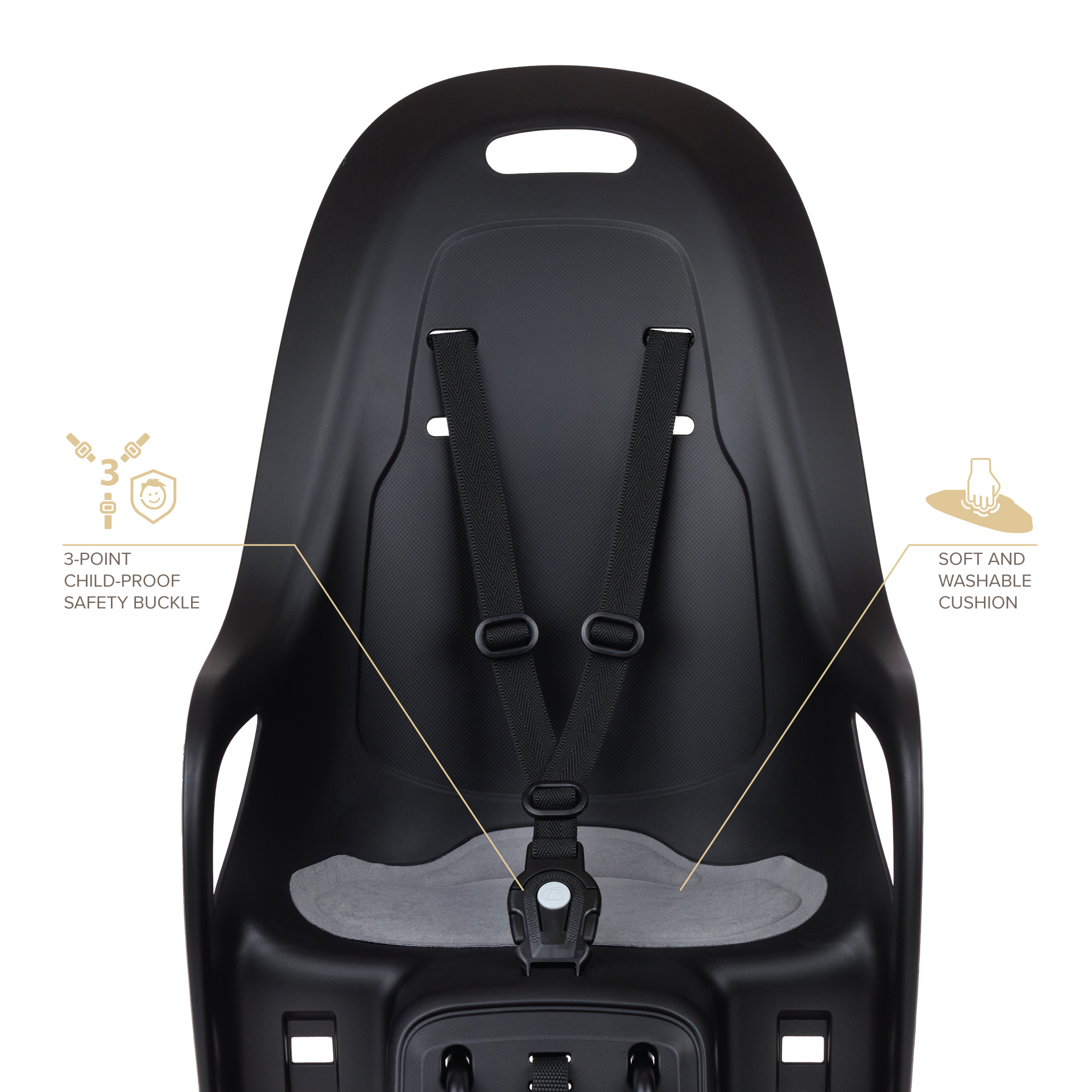 Fotelik rowerowy Polisport Koari Black/Grey MIK