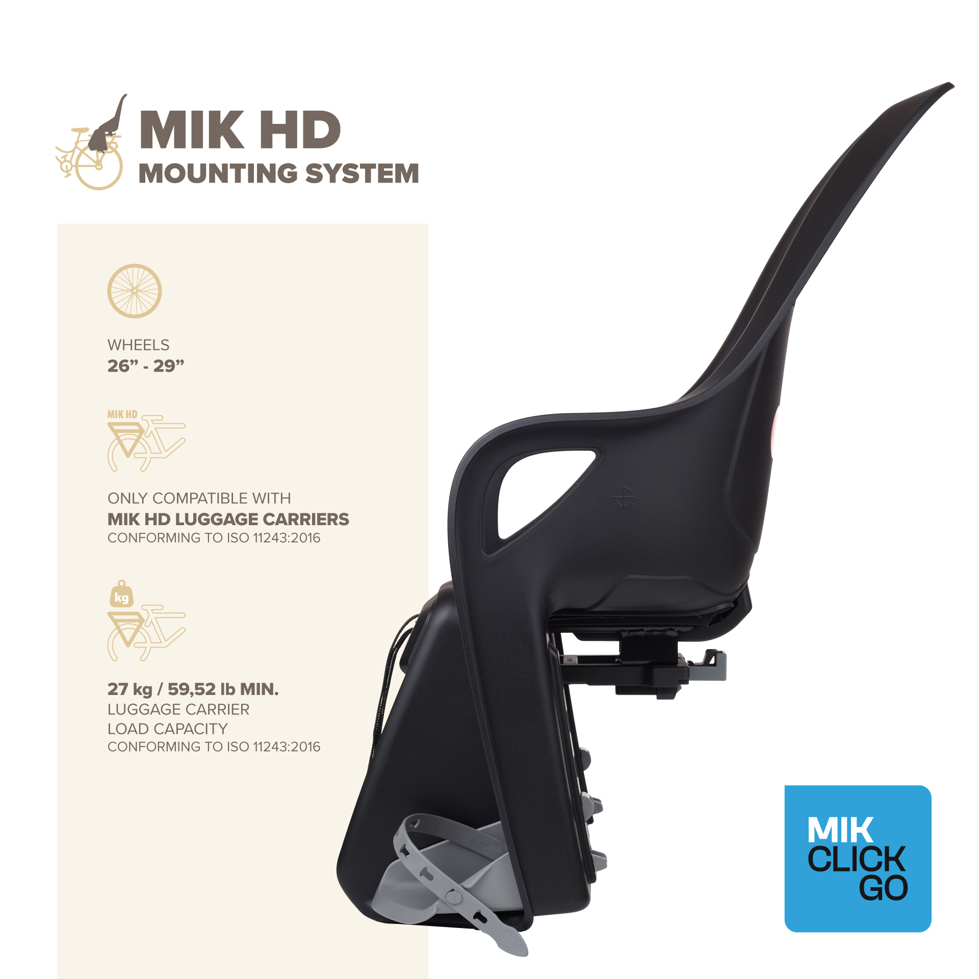 Fotelik rowerowy Polisport Koari Black/Grey MIK