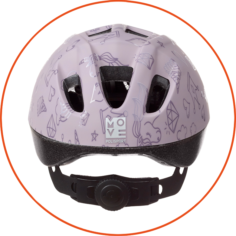 Dziecięcy kask rowerowy Polisport KIDS Fantasy Purple XS: 46-53 cm