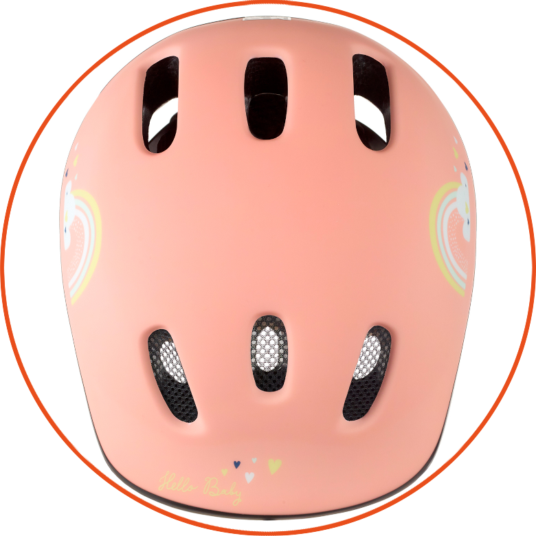 Dziecięcy kask rowerowy Polisport BABY Happy Rainbow XXS: 44-48 cm