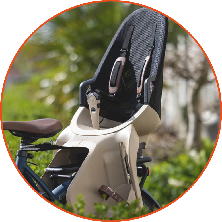 Tylny fotelik rowerowy Qibbel Air MIK HD