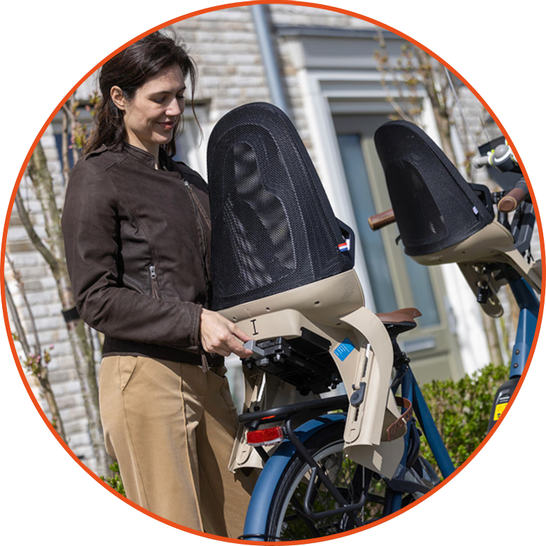 Tylny fotelik rowerowy Qibbel Air MIK HD