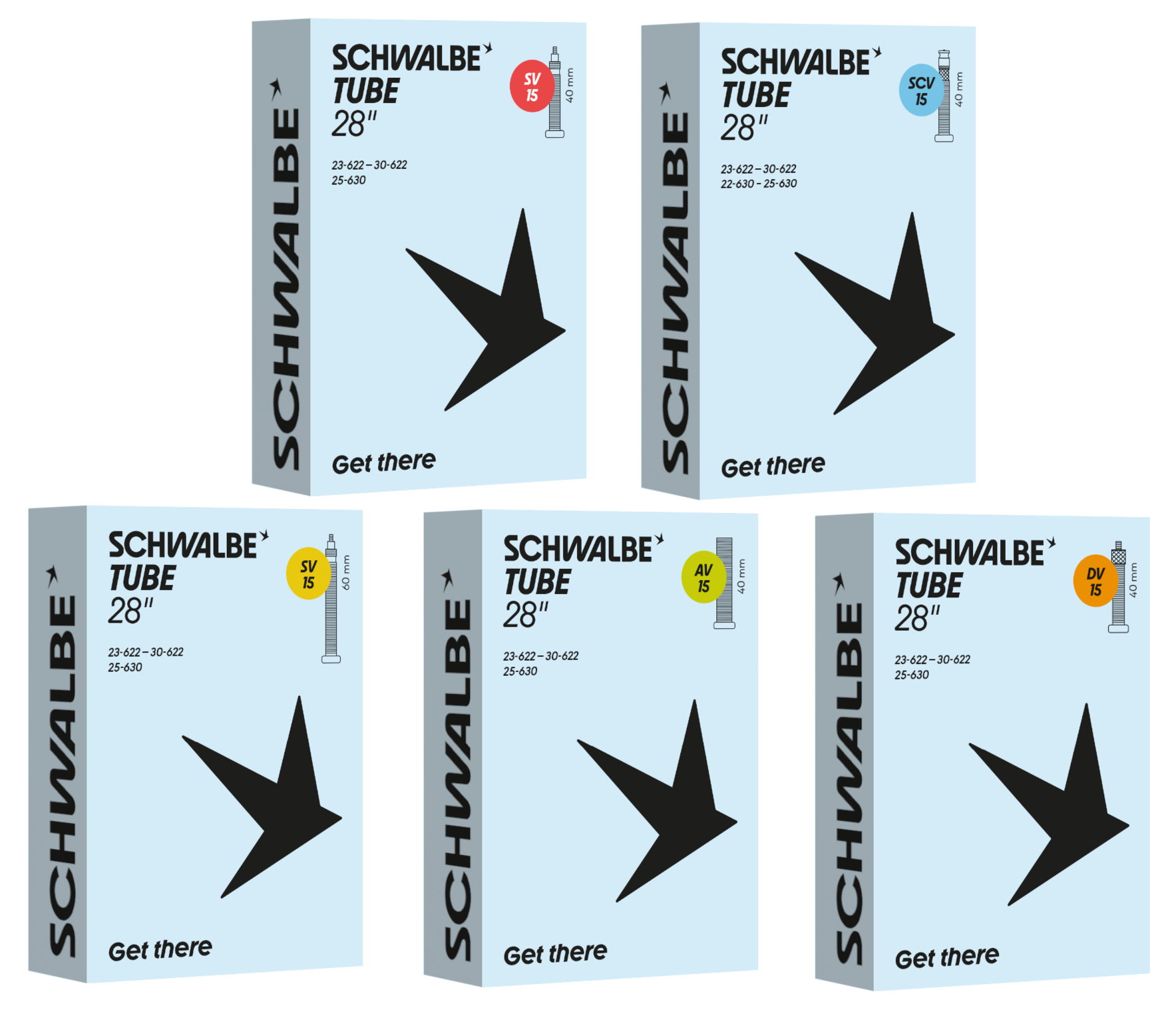 Dętka rowerowa Schwalbe 28 × 0.9 - 1.2" (23/30-622/630) - NR 15