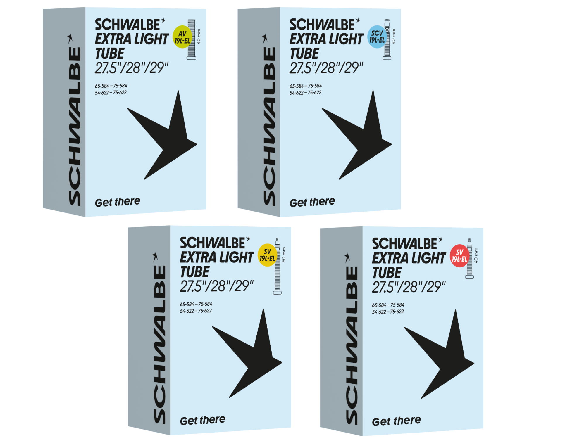 Dętka Schwalbe 29" × 2.10 - 3.00" (65/75 - 584/622) - NR 19L-EL