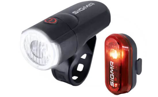 Zestaw lampek rowerowych Sigma Aura 30 / Curve