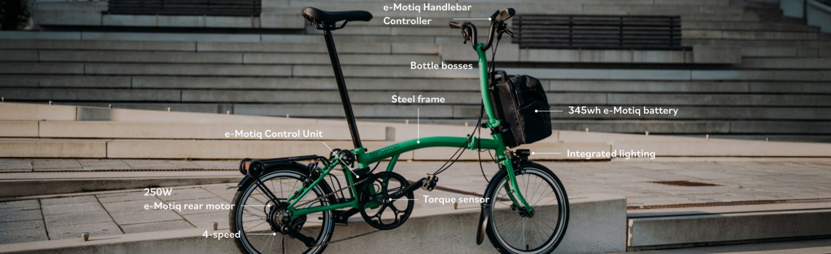 Nowy ellektryczny Brompton elektryczny mk2 e-motiq
