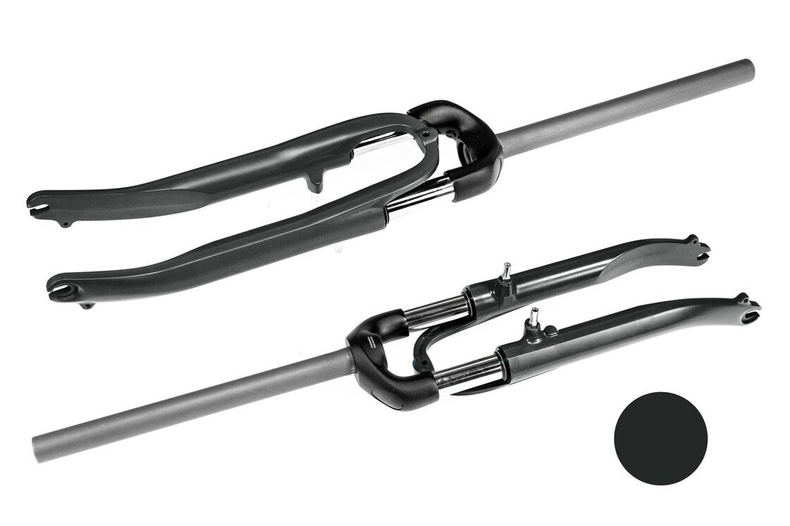 Amortyzowany przedni widelec rowerowy Gazelle Arroyo Black/Jungle Green