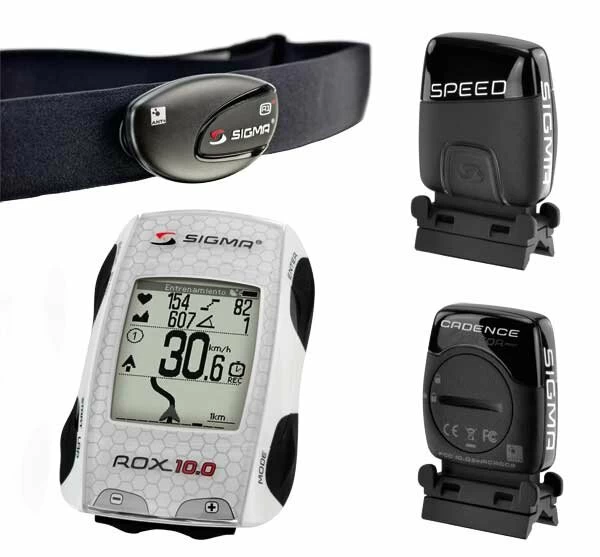 Bezprzewodowy licznik rowerowy z pulsometrem i GPS Sigma ROX 10.0 CPL Biały