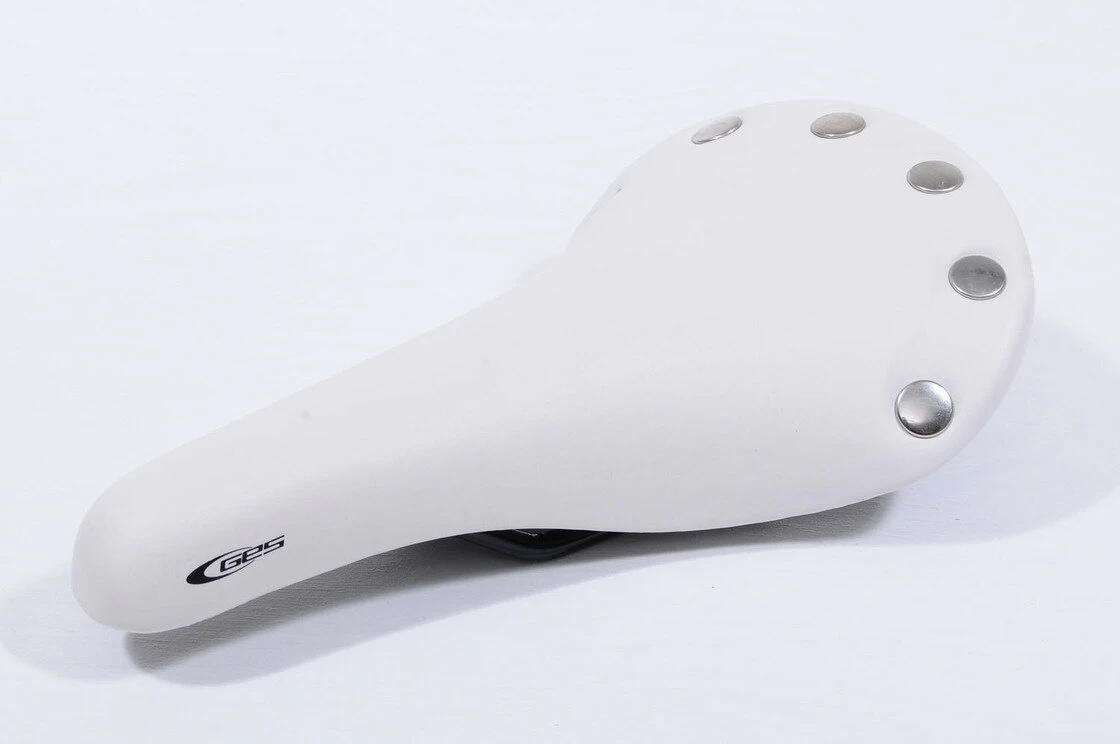 Białe siodełko rowerowe GES Retro Fixy