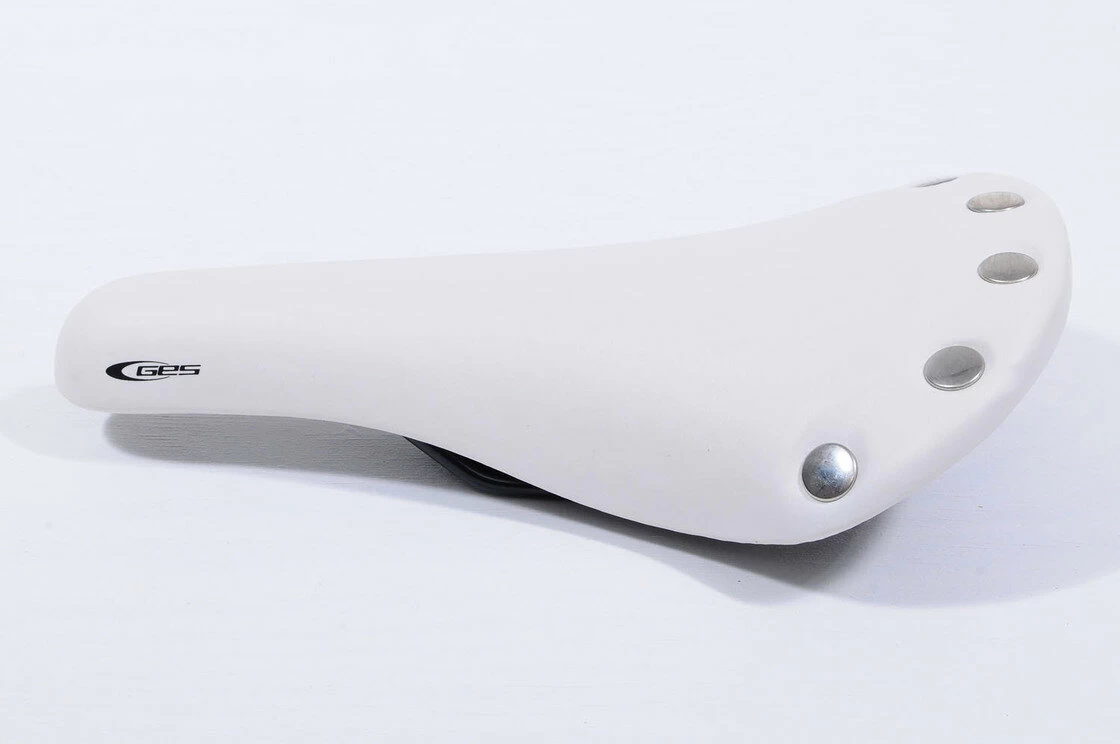 Białe siodełko rowerowe GES Retro Fixy