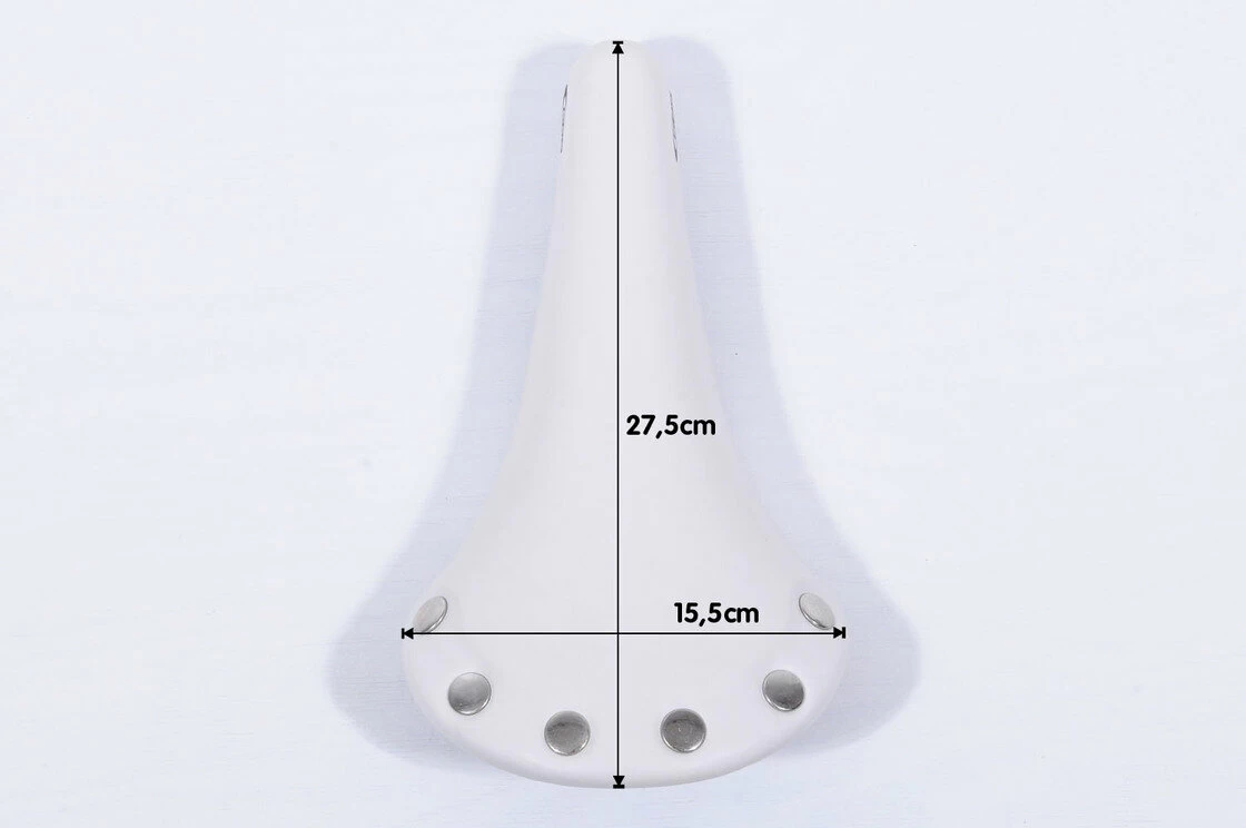 Białe siodełko rowerowe GES Retro Fixy