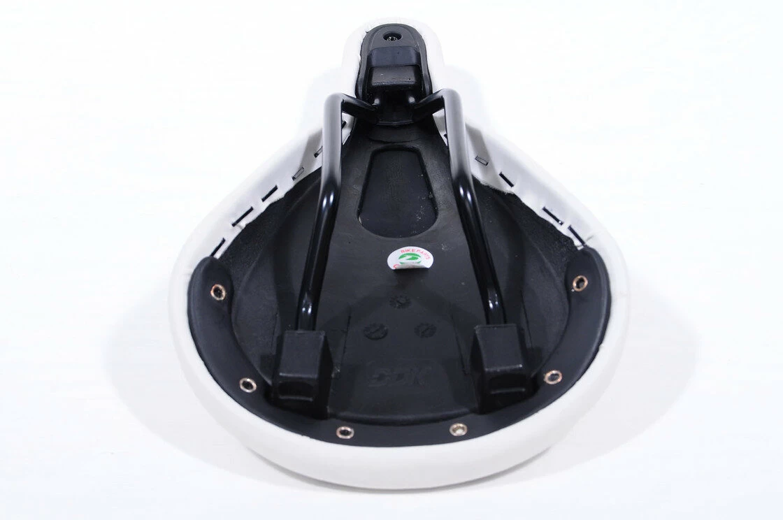 Białe siodełko rowerowe GES Retro Fixy