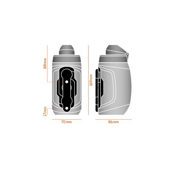 Bidon rowerowy Fidlock Twist 450 + uchwyt (baza) Czarny